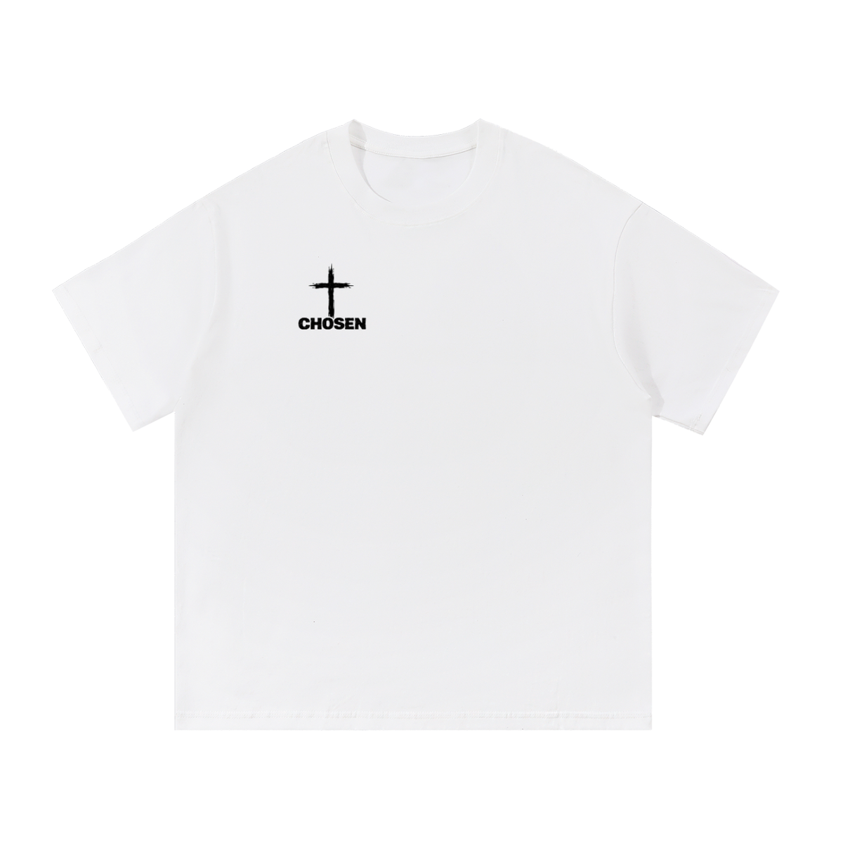 “CHOSEN” across Essential White Tee